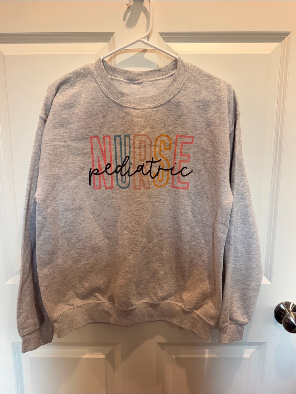 Pediatric Nurse Long Sleeve Crewneck Sweater Size Medium